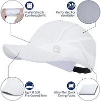GADIEMKENSD Stretch Running Hat with Soft Brim, Quick Dry, Unstructured, Unisex-Adult 2