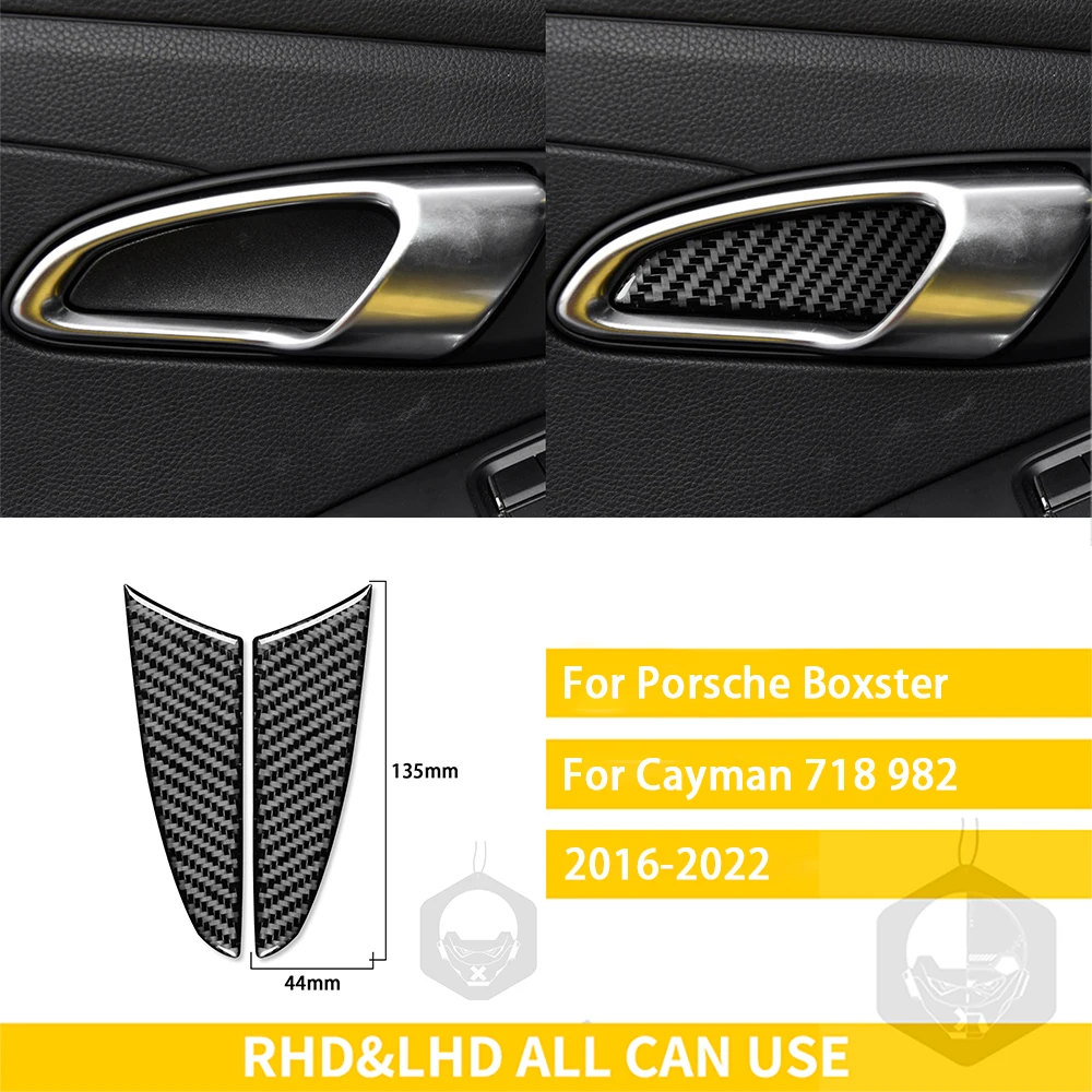 Adesivi In Fibra Di Carbonio Rossa Per Interni Porsche Macan E Cayenne 2014-2019, Decorazioni Auto Eleganti, Facili Da Applicare