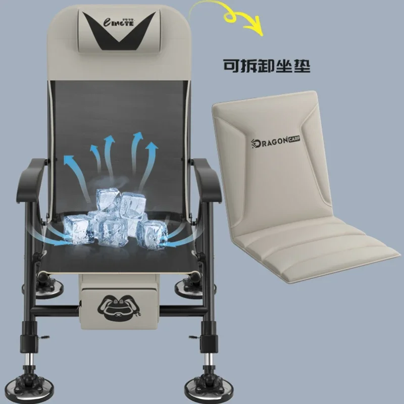 New European Fishing Chair 낚시의자 Folding Portable Wild Fishing Chair Multifunctional Stools Seat Стул Для Рыбалки