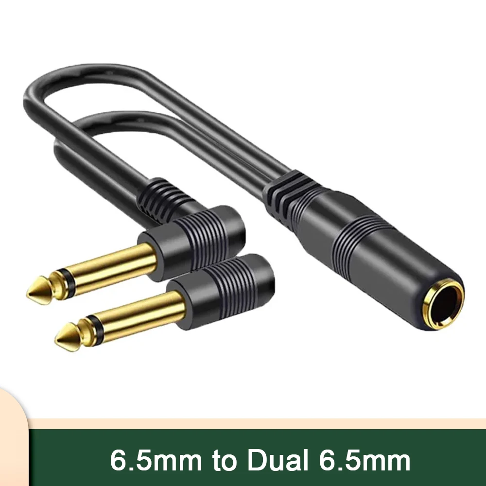 Tutto Rame 6.5 Femmina A Doppio 6.35 Maschio 6.35Mm Grande 3 Poli A Doppio Cavo Audio Sintonizzato A 2 Poli Di Grandi Dimensioni 6.5 Femmina A Doppio 