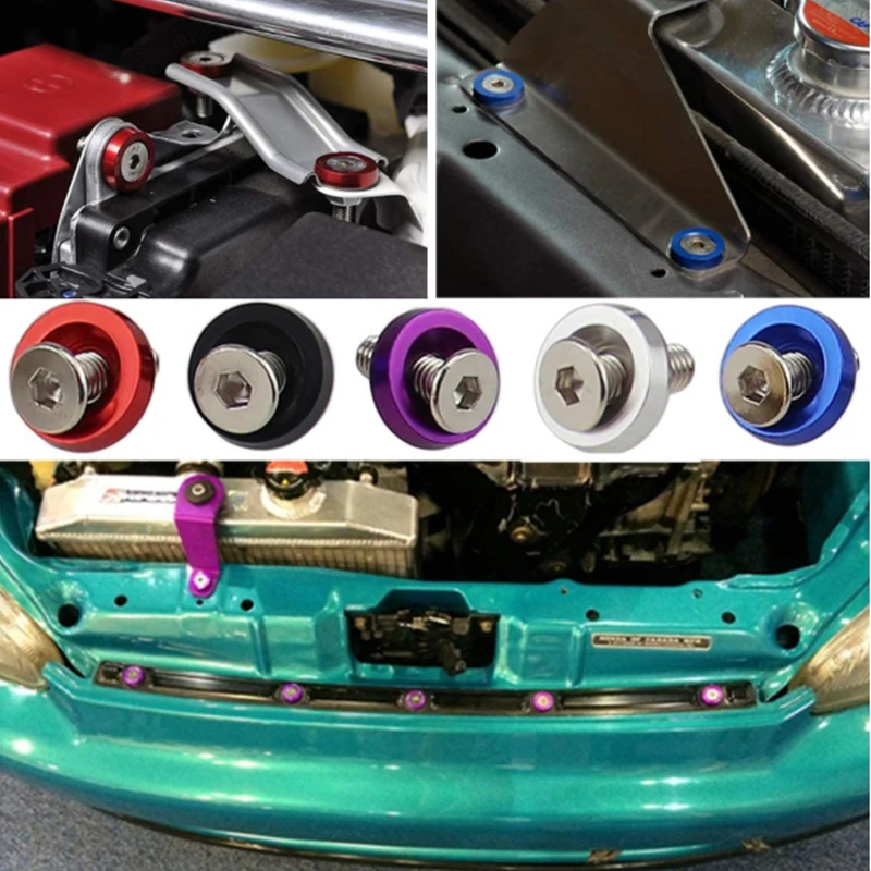 Car Fasteners M2-M6 Modified Hex Fender Washer Bumper Engine Concave Screws License Plate Bolts