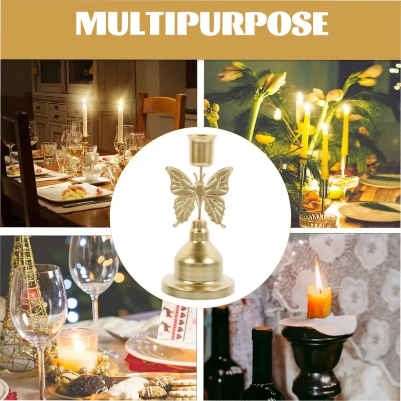 Retro Candlelight Dinner Accessories Romantic Wedding Candle Cups Desktop Ornaments for Dining Table Party and Event Decorations