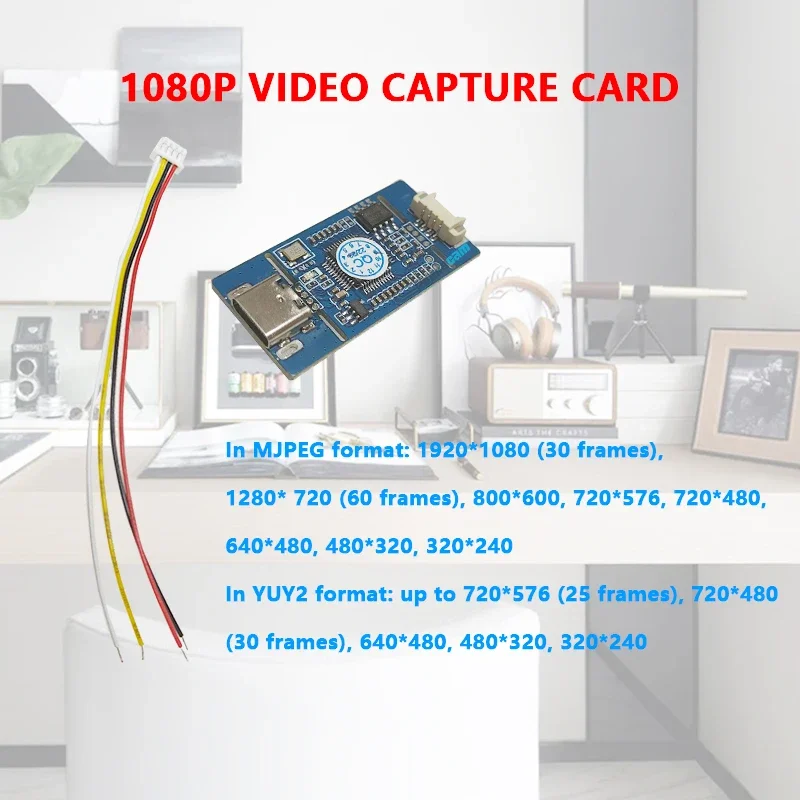 Scheda di Uscita USB/Scheda TYPE-C per Acquisizione Segnale Analogico AV CVBS e S-VIDEO in Digitale, Senza Driver, 1080P - immagine 5