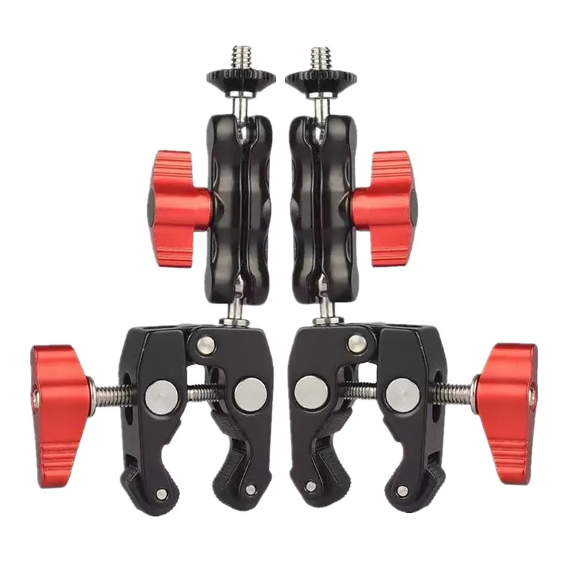 

Многофункциональный зажим с шаровой головкой, крепление-зажим с шаровой головкой, волшебный рычаг, супер-зажим с резьбой 1/4-20 для камеры, клетки, монитора/светильник Ки