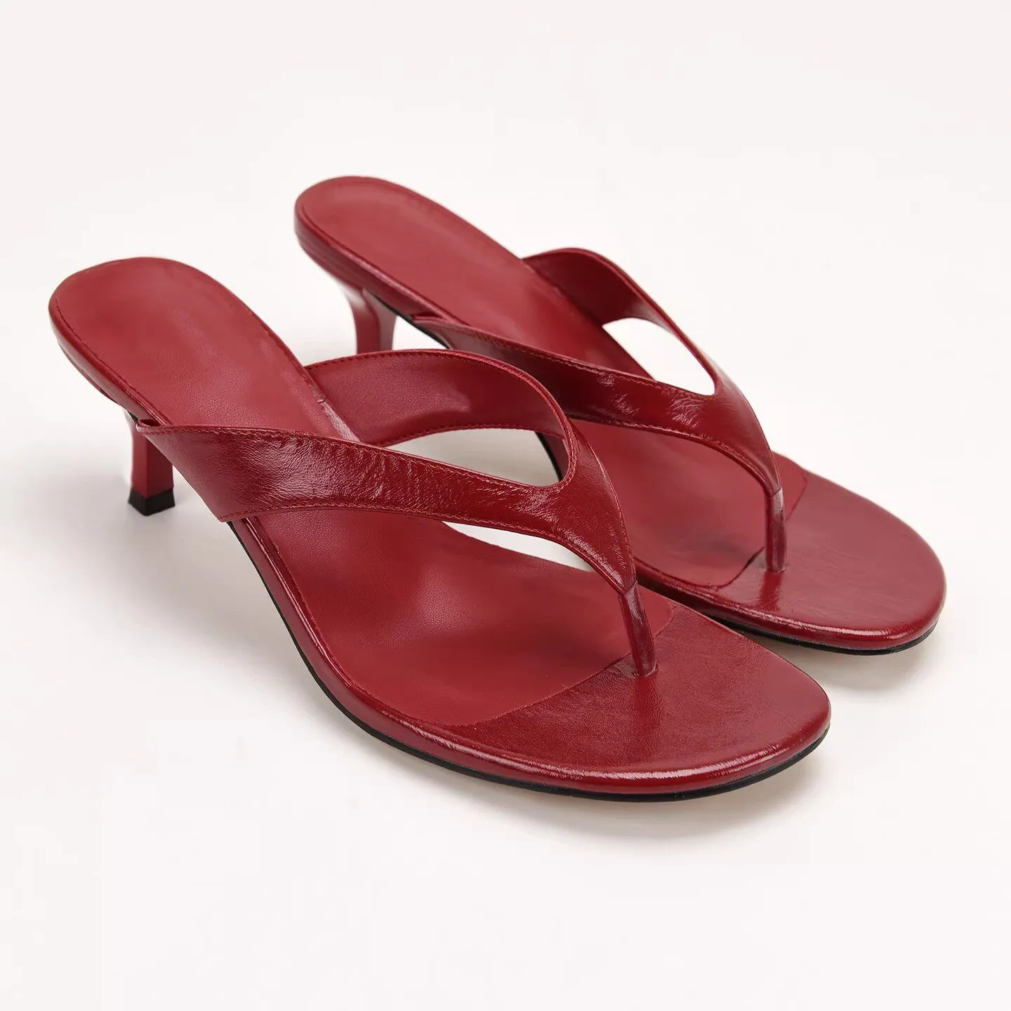 Women Slippers Fashion High Heeled Mule Shoes Designer Flip Flops for Woman Summer Open Toe Casual Shoes Zapatos Mujer 7881 1