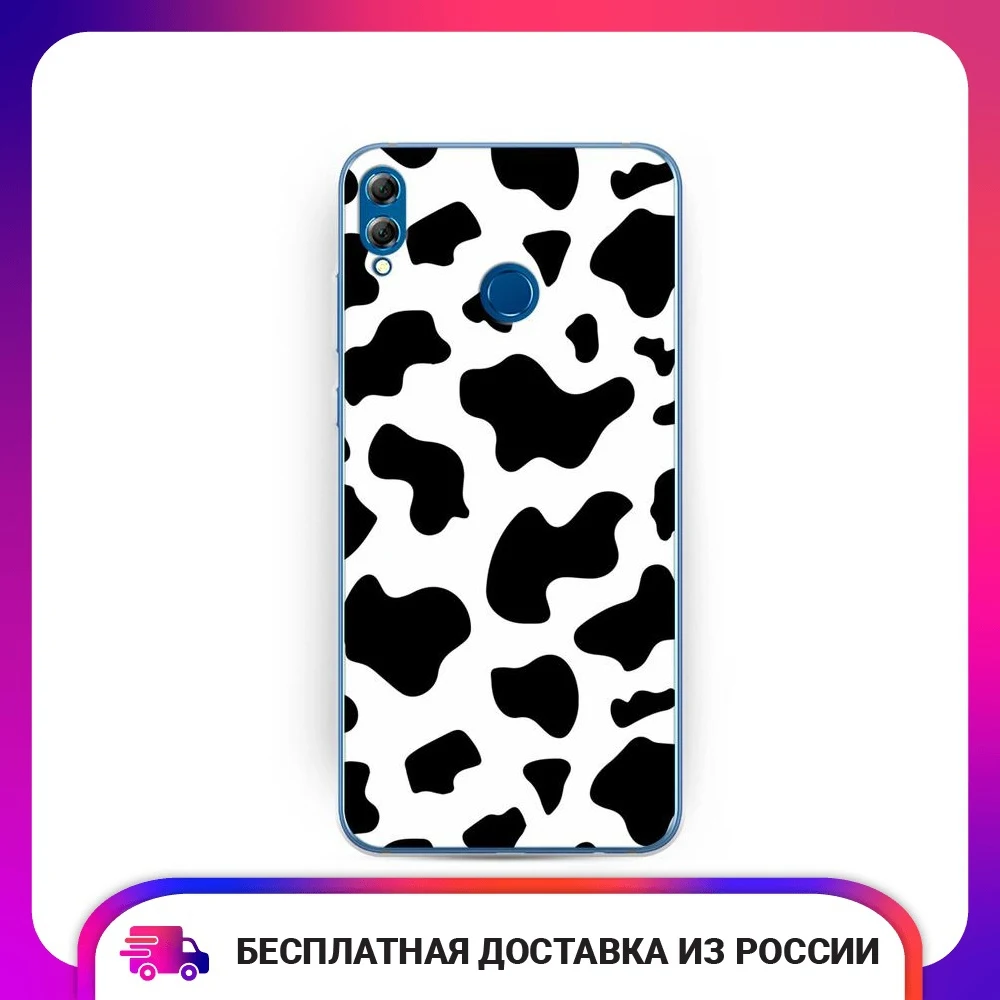 Чехол силиконовый для Huawei Honor 8X Пятна коровы защитный тонкий мягкий