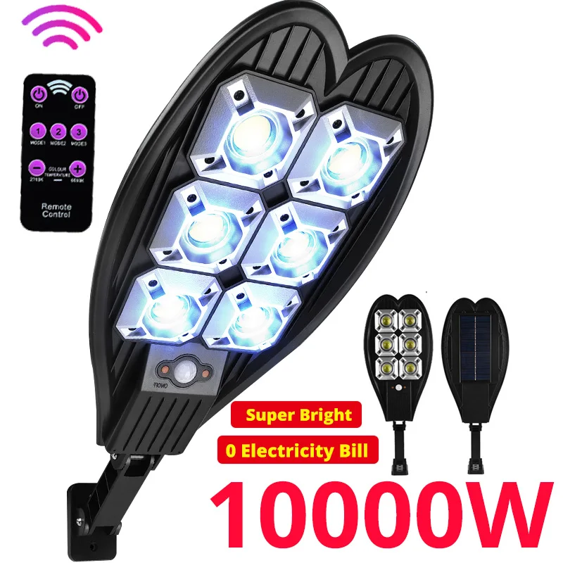 

990000000LM Super Bright Solar Lamp Outdoor Waterproof Wall Light Wide Lighting Street Yard Lights Human Induction Motion Sensor