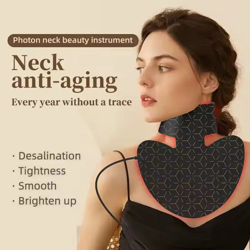 LED Red Light Therapy for Neck & Chest Mask Infrared Red Light Therapy Mask Skin Rejuvenation Neck Skin Care Infrared Device led facial mask,facial neck mask,neck anti wrinkle mask,infrared therapy lamp,led beauty lamp