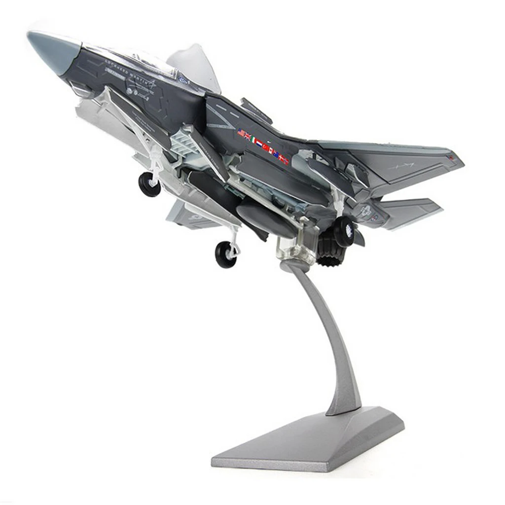 금속 F-35B 전투기 다이캐스트 모델, 디스플레이 스탠드 포함, 1/72 체중계