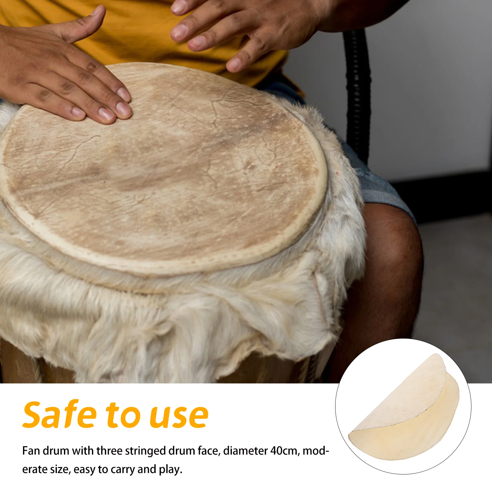 45Cm Goat Skin Drum Replacement Premium African Hand Drum Cover Durable Drumhead For Shaman Percussion Instrument Repair