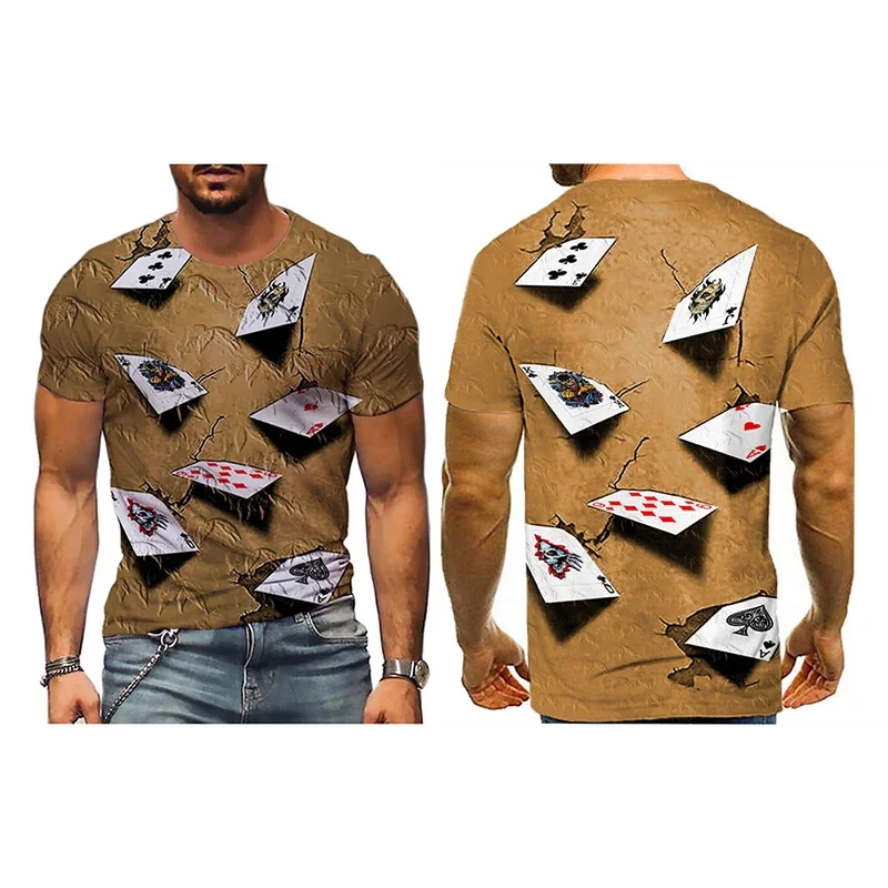 

Funny Poker Graphic T Shirts Fashion Summer T Shirt For Men Casual Streetwear Women Tshirt Oversized O-Neck Men's Clothing