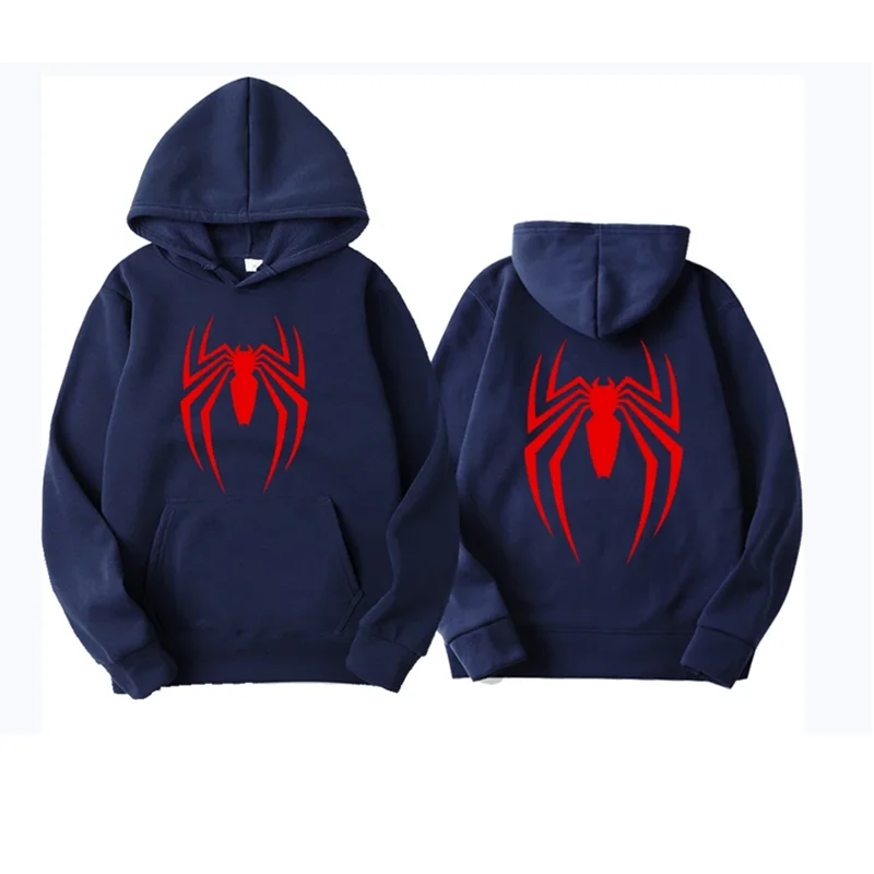 Fashion printed Spider Hoodie Sweatshirt For Men Casual Pullover