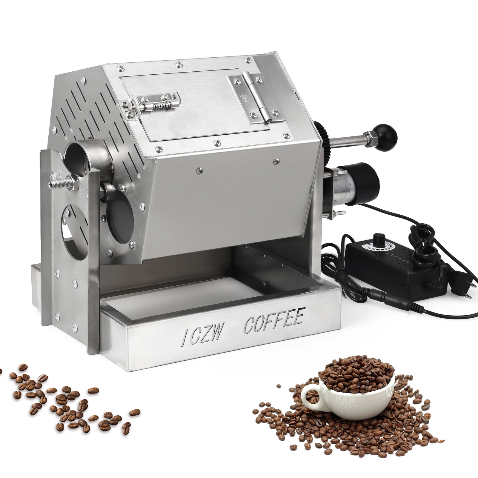 Electric Coffee Roaster Compact roaster with gas and electric ceramic oven heating Home Frying Machine Baked Coffee Beans