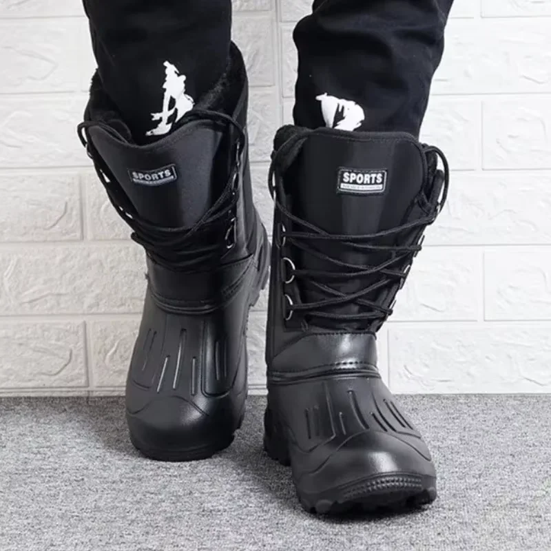 Men's Waterproof Snow Boots in action