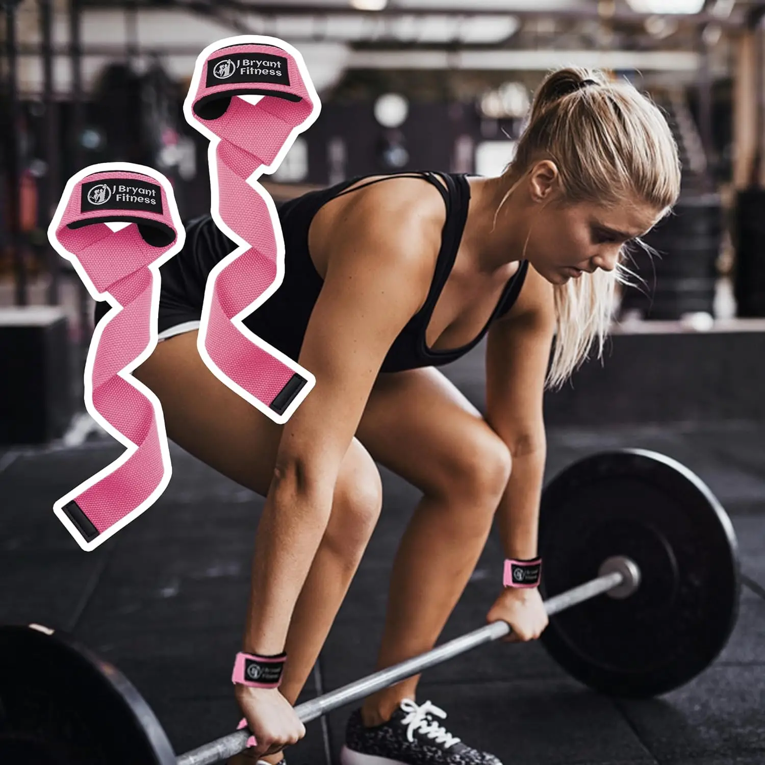 Weight Lifting Straps Increased 24 Inches Length Wrist Straps for Weightlifting Workouts Deadlifting Strength Training 4
