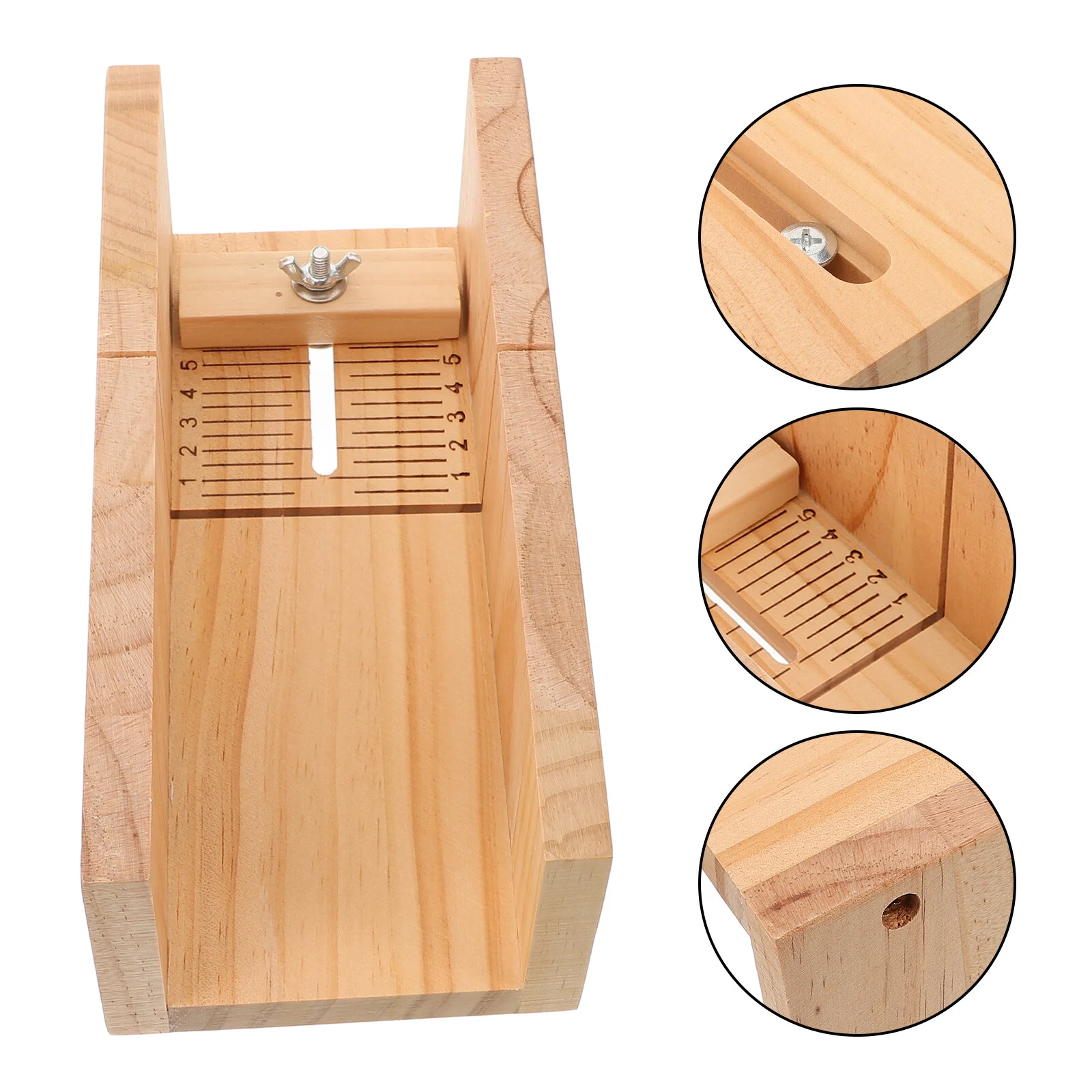 

Soap Cutting Mold Holder Tool Molds Multifunction Wooden Base for Single Slot