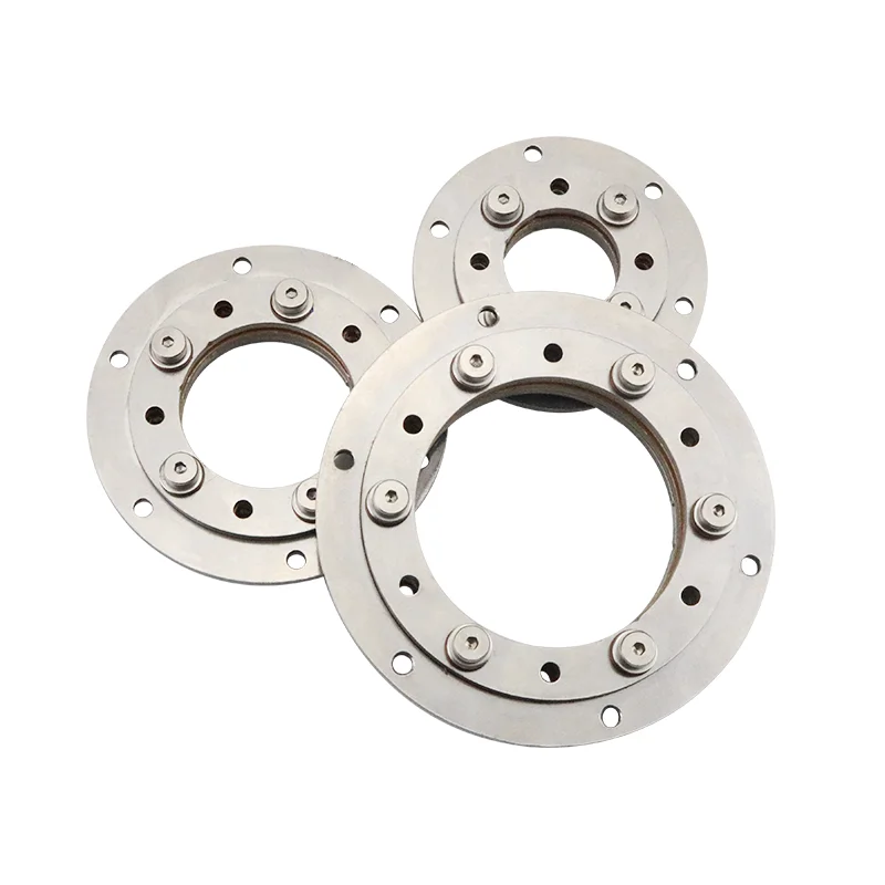 Adjustable Damping Rotating Axis Bearing304 Stainless Steel Circular Flange Plate 360-Degree Arbitrary Overlapping Hole Hinges