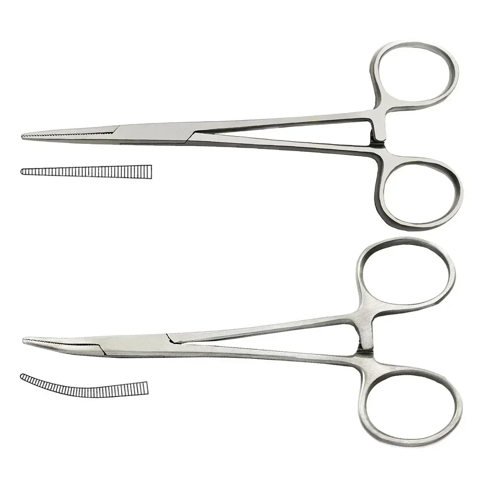 Hand Tool Hemostatic Forceps Pet Hair Clamp Fishing Locking Pliers Epilation Tools Curved/Straight Tip Cutter Tool hand tools