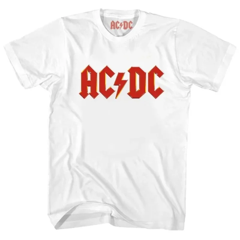 

2024 New Ac Dc Black Men's T-shirt Hot Summer Short Sleeve Cool Hip Hop Street T-shirt Hipster Korean style sports T-shirt