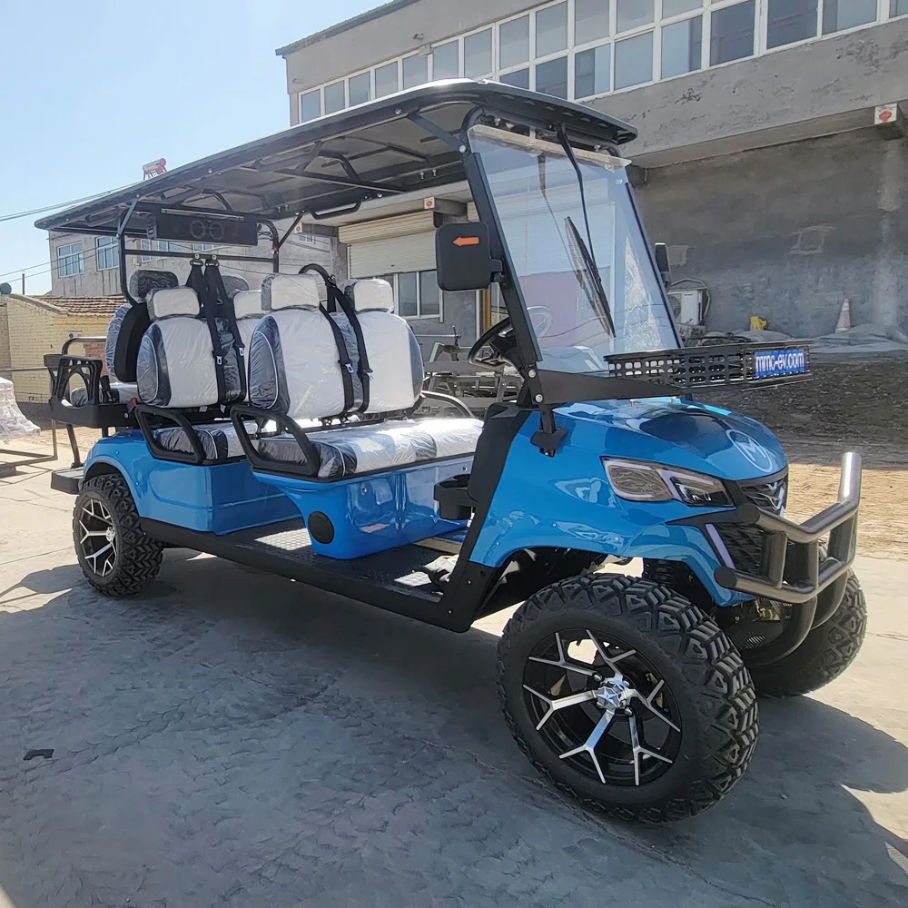 2024 최신 모델 4 승객 거리 전기 골프 카트 유틸리티, 5kw 모터, 오프로드 6 인승 골프 카트