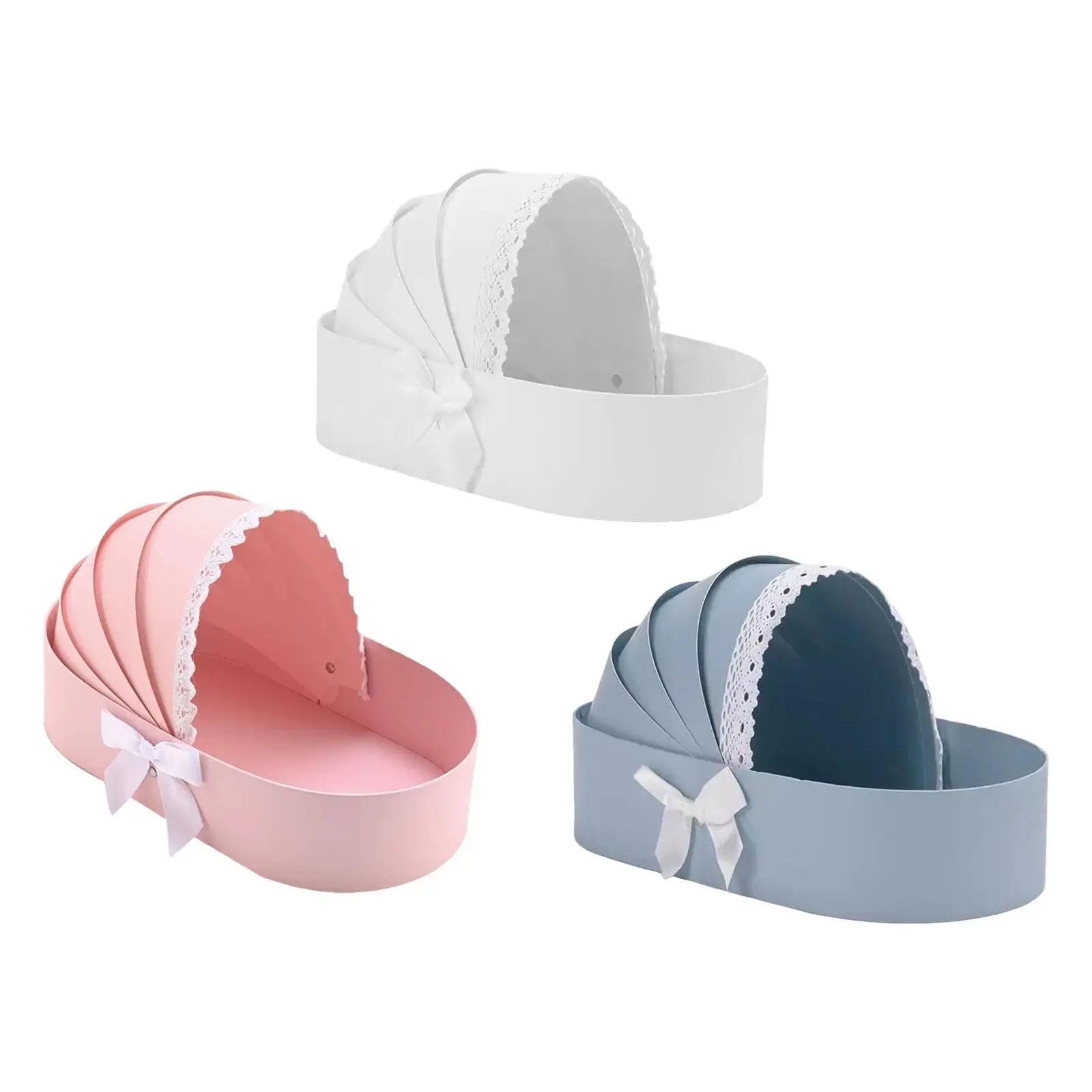 Baby Shower Box Flower Box Ornaments for Flower Sweet Home Decor Flower Packing Box Cradle Floral Basket Presents Wrapping Bag