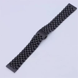 Premium High - Quality 316 Stainless Steel Solid Watch Band Strap - 21mm (Black)