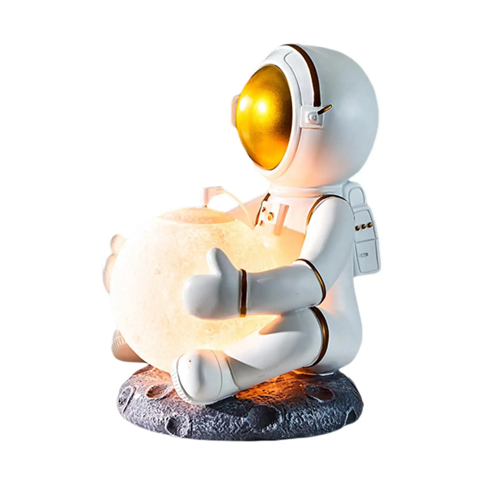 

Cool Mist Humidifiers Astronaut Figurines with LED Light Decorative Outer Space USB Air Humidifier for Home Decoration Gift