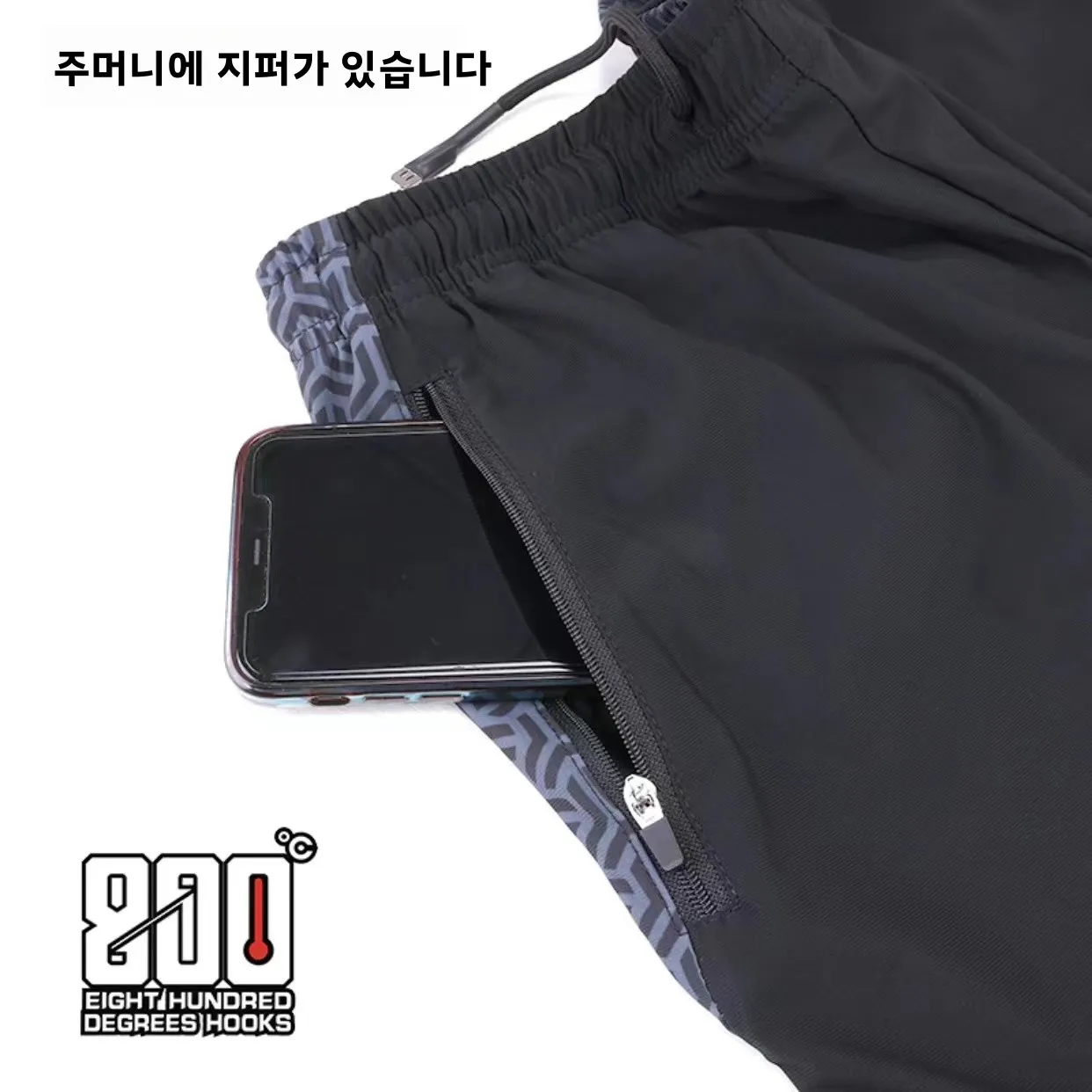 아이스 실크 낚시 바지 800도 여름용 탄력성 자외선 차단 의류 속건 대형 8자 디자인 낚시 및 캠핑용