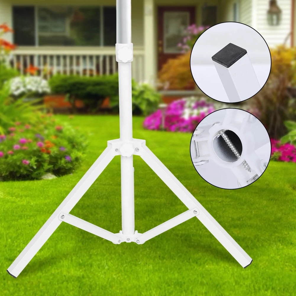 Garden Umbrella Stand Triangular Iron Folding Sun Umbrella Support Base For Beach Yard