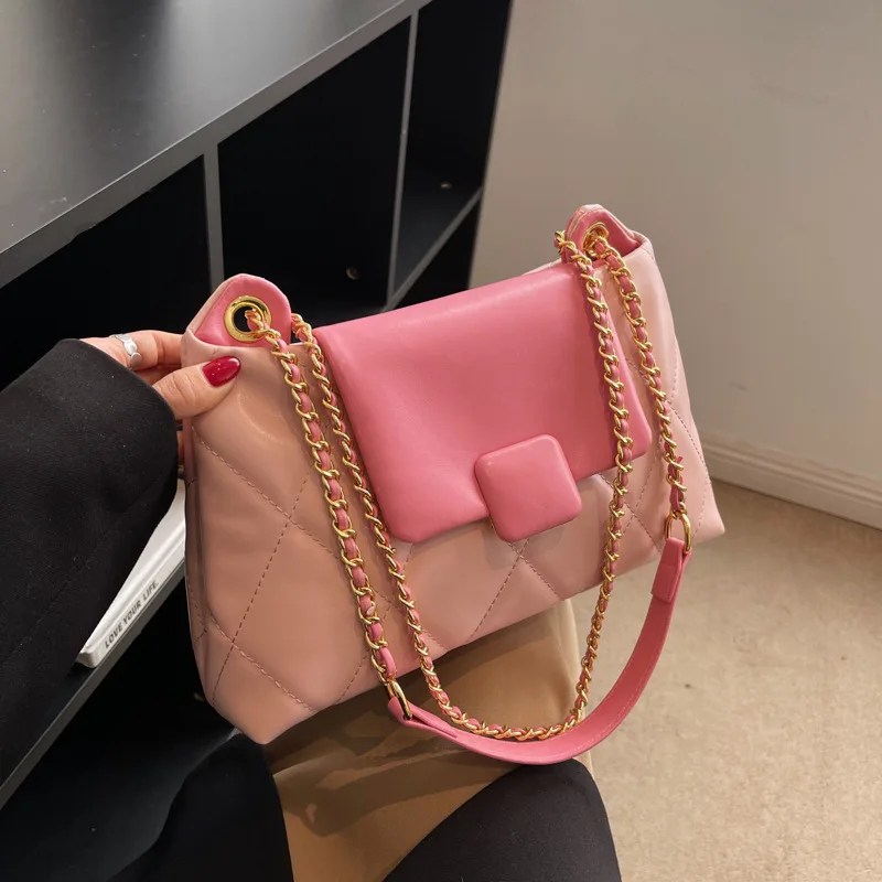 

Модная сумка-мессенджер через плечо, новинка 2023, Роскошные Дизайнерские Сумочки из искусственной кожи на цепочке, женские сумки, дорожный кошелек высокого качества