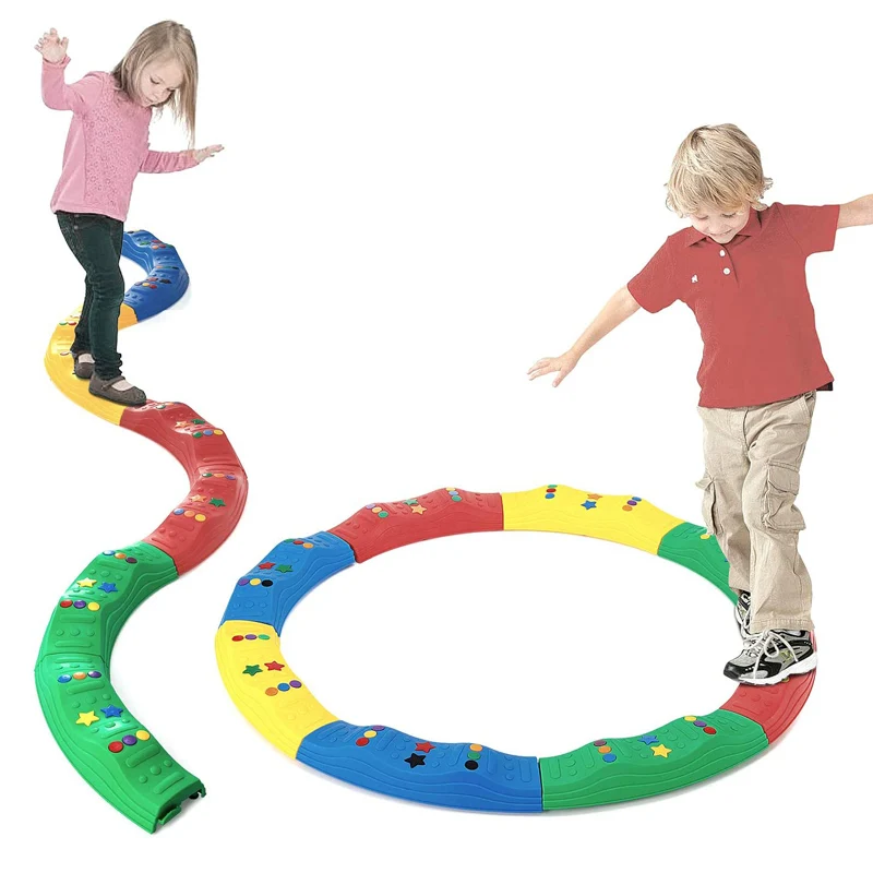 

Wavy Circle Balance Beam For Kids Tactile Stepping Stones Indoor Outdoor Games Kindergarten Sensory Training Toys Jeux Enfant