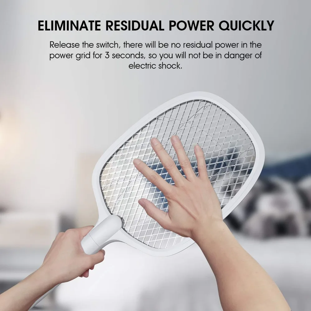 Description Picture 5 of item2 in 1 Electric Fly Swatter UV Led Mosquito Killler with Base Holder USB Rechargeable Fast Pest Control for Home Outdoor Camping