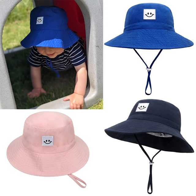 SMILE Baby Sunhat Summer Spring Kids Bucket Hat For Girls Boys Children Big  Visor Cotton Sun Cap Beach Travel Panama Hats Caps - AliExpress