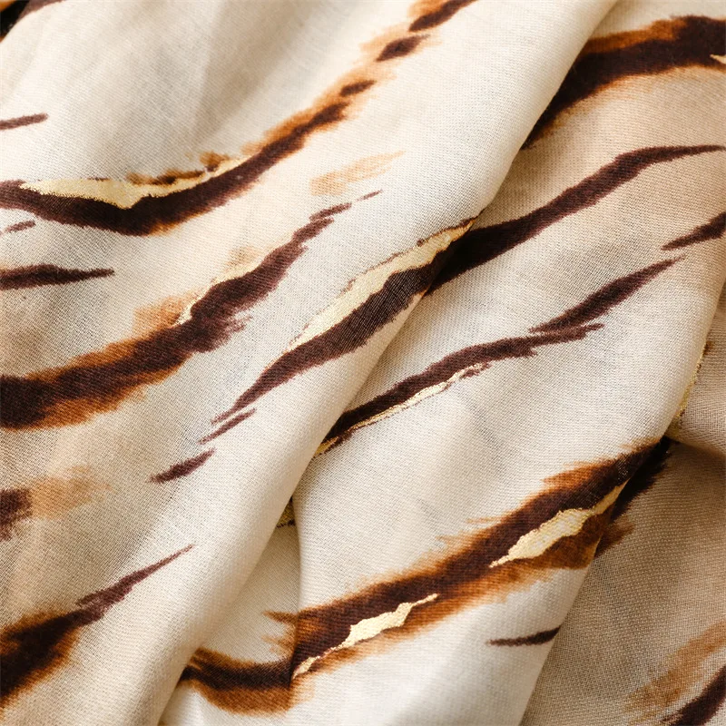 2024 Winter Dicke Leopard Zebra Fringe Viskose Schals Schal Dame Hohe Qualität Wrap Pashmina Stola Bufandas Moslemisches Hijab 180*90 cm – Detail 7