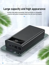  Two-way Fast Charging Power Bank Portable 80000mAh Charger High Capacity Digital Display External Battery Pack for Xiaomi IPhone 