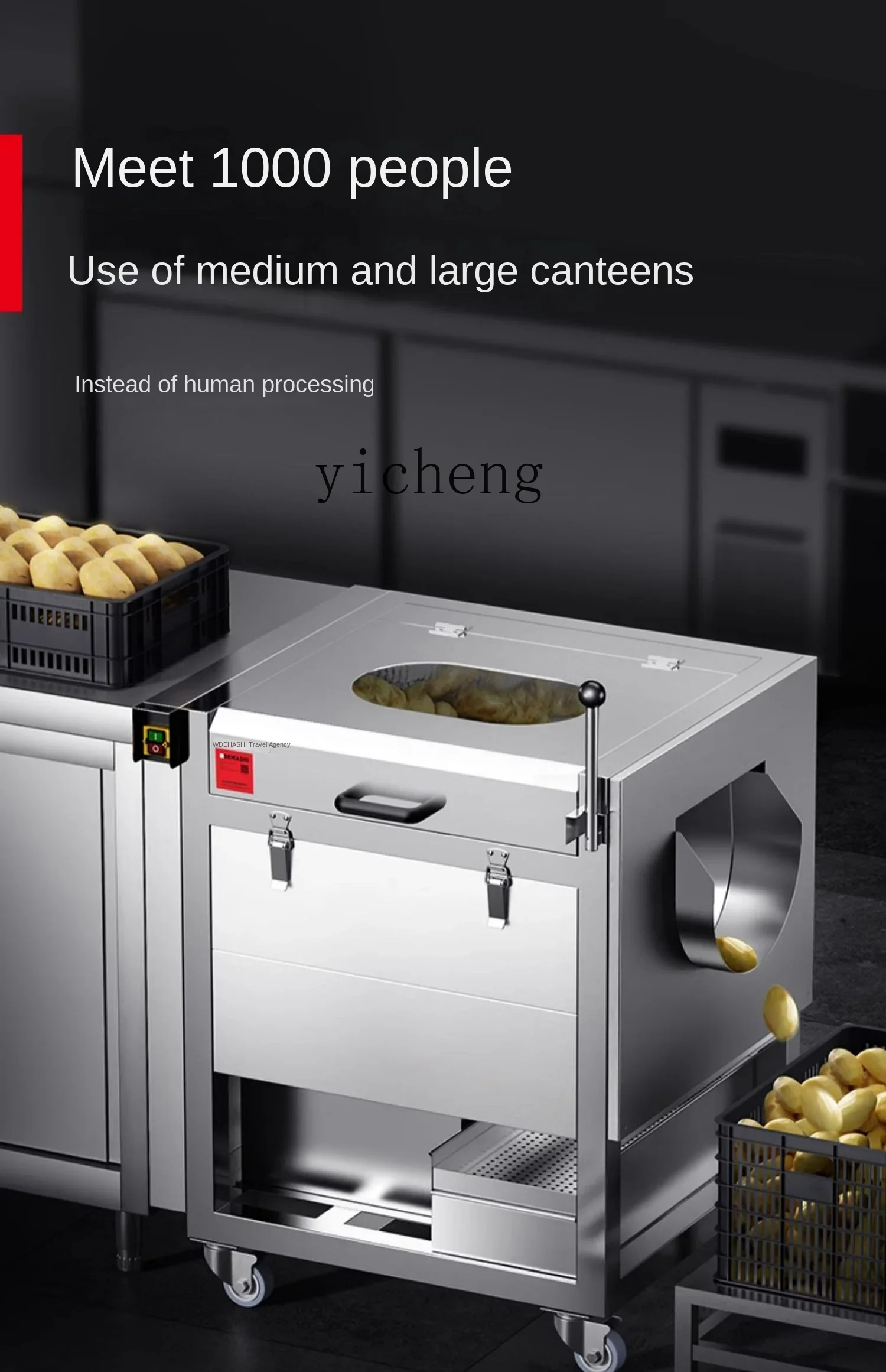 Tqh Automatic Potato Peeler Hotel Restaurant Potato Skinning Machine Canteen Skin-Peeling Machine 5
