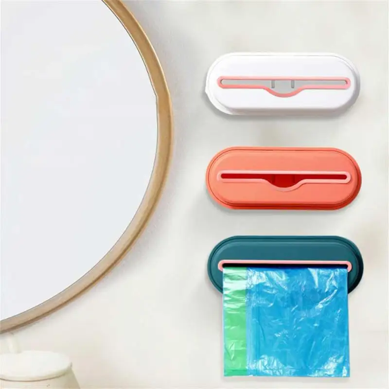 

Garbage Bag Storage Dark Green No Punching Storage Kitchen Wall-mounted Household Storage Collection Utensils Storage Box