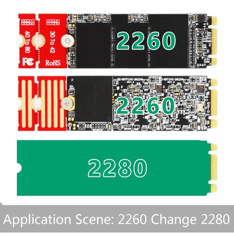 M.2 SSD M2PLUS NGFF NVME 2230/2242/2260/2280 װ Ȯ  Ŀ M.2 SSD