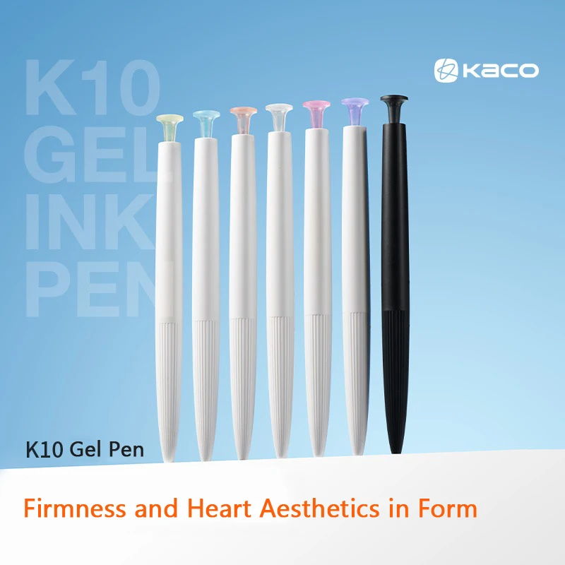 Kaco K10 Gel Pens High Value 0.45mm Black Ink עט מחיק High Capacity Kawaii Stylo For School Office Writing Aesthetic stationery 2