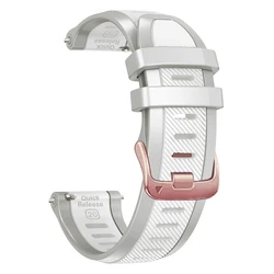 Premium 20mm Original Silicone Watch Strap - Replacement Band for Sports and Smart Watches (MistGray White)