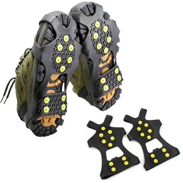 Experience Unmatched Traction and Safety with the 10 Studs Anti-Skid Snow Ice Gripper Climbing Shoe Spikes Cleats Overshoes Crampons Spike Shoes Crampon S/M/L