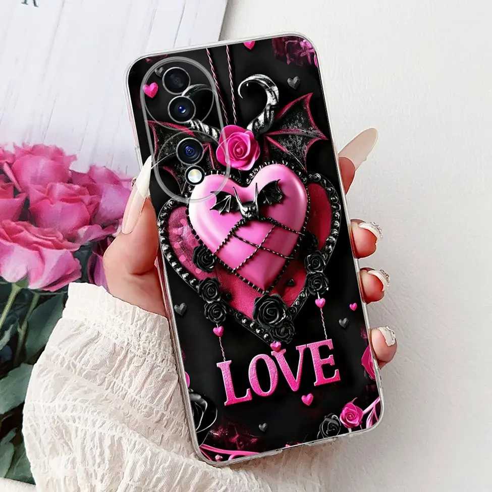 Clear Aesthetic Cute Cat & Flowers Soft Phone Case - Fashionable and Fun Design