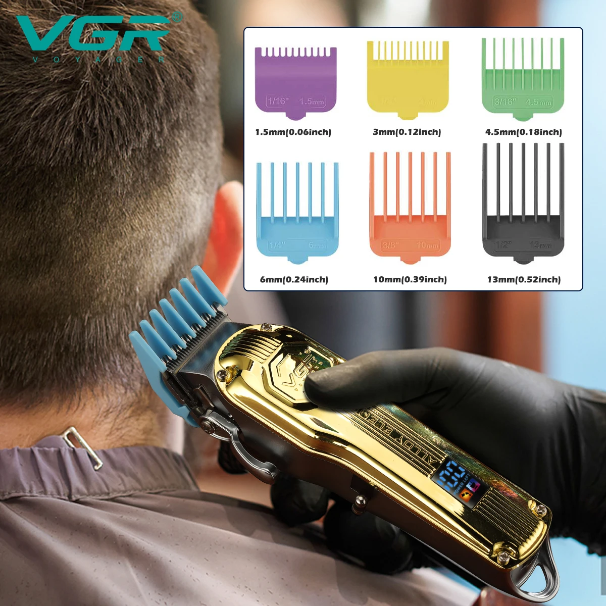 VGR cortadora de pelo profesional para hombre maquina cortar pelo Broche  del pelo Impermeable Maquina de cortar pelo Sin cable recortadora de  cabello Portátil Ajuste de tres velocidades Maquinilla para hombres V-695 -  AliExpress