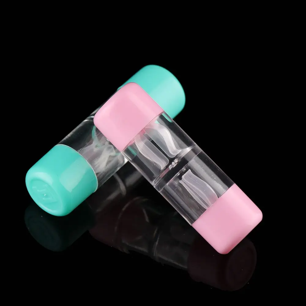 

New Plastic Candy Color Contact Lens Case Travel Glasses Holder Soaking Box Bottle Tube