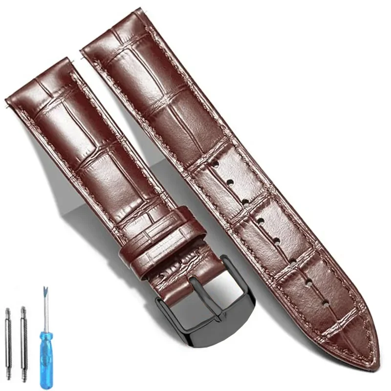 Elegant Genuine Calfskin Leather Watch Band Replacement Strap