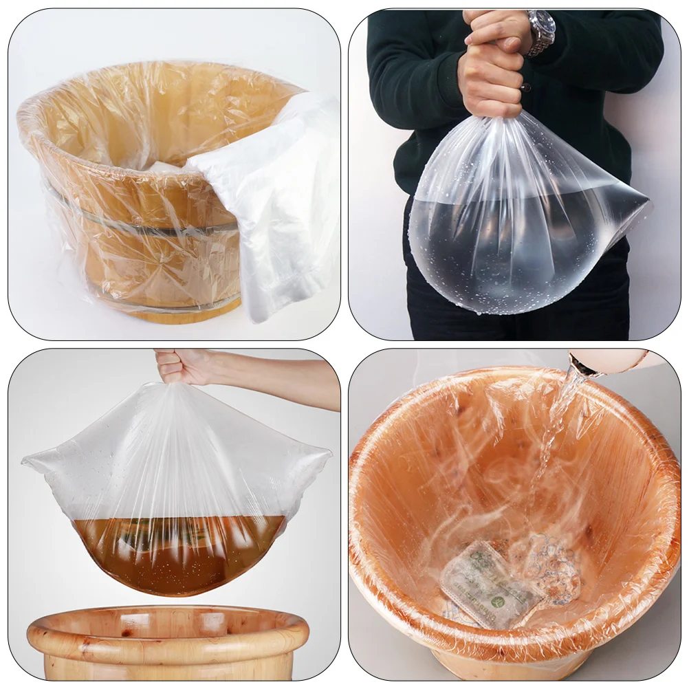 발 목욕 가방 세척 플라스틱 케어 스파 가방, HDPE 버킷 파우치, 페디큐어 ..