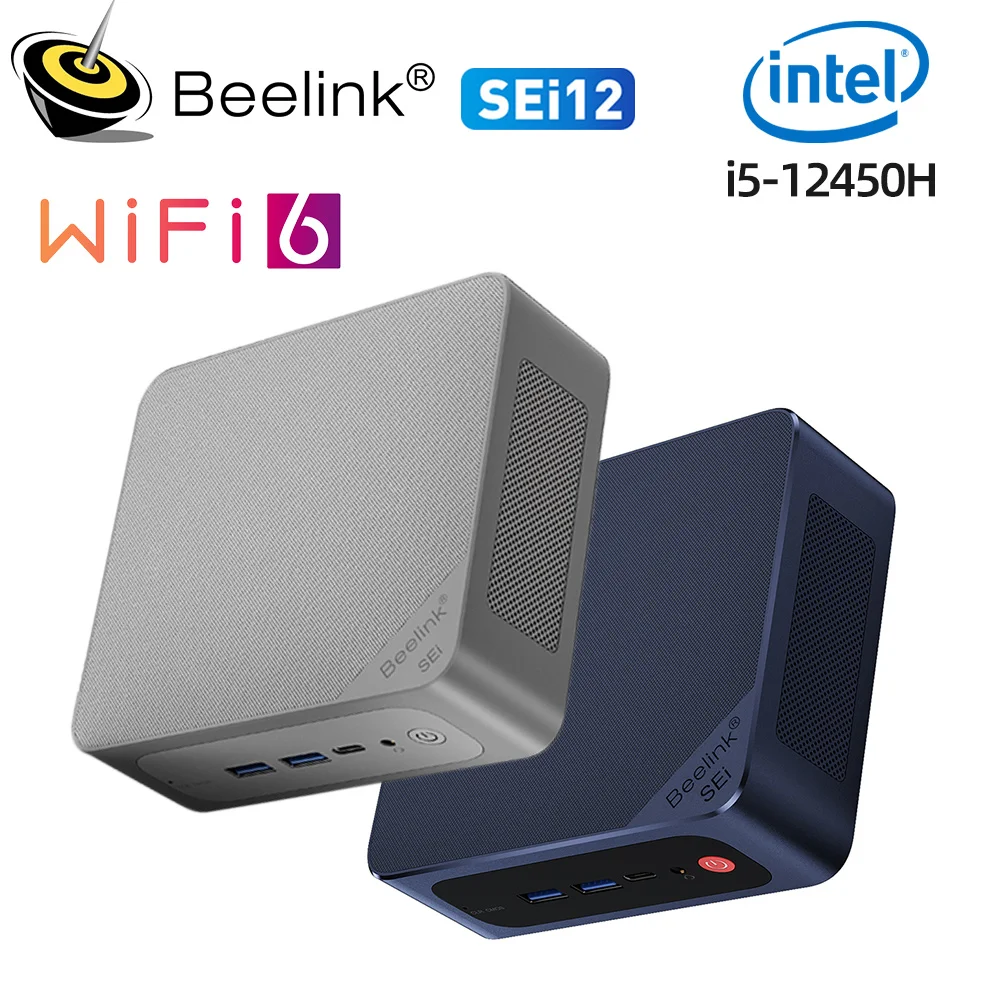 2023 Beelink Sei 12 Intel 12Th I5 12450H Mini Pc 16G Ddr4 3200Mhz 500G Ssd Wifi6 Sei 10 I5-1035G7 Mini Computer Desktop Vs 1235U