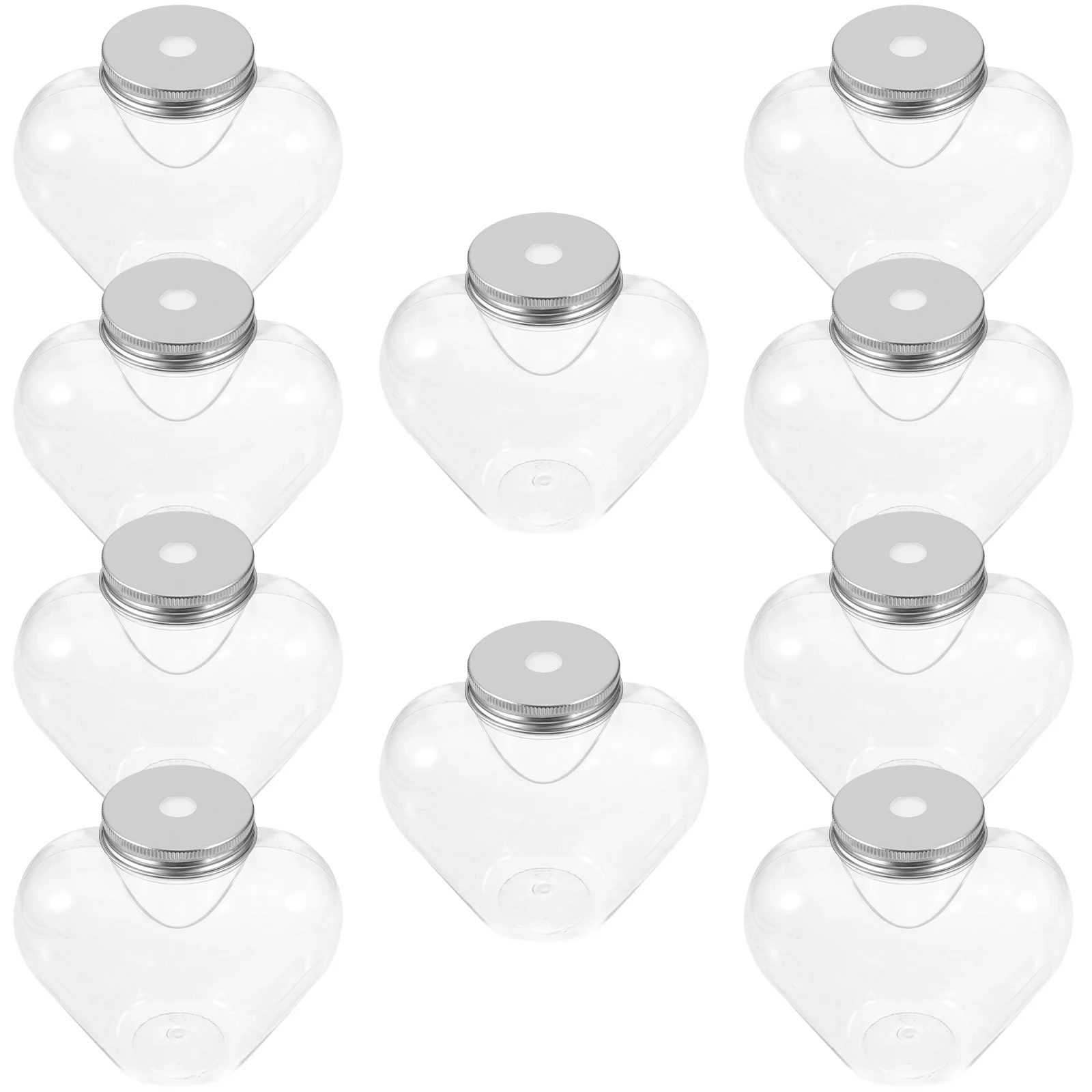 

Love Plastic Bottle Heart Bottles Juice Clear Creative Water for Drinks Reusable Small