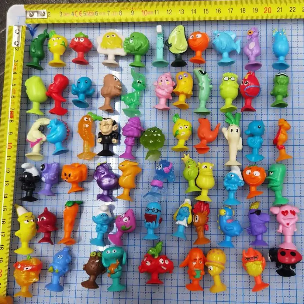 

Fruit Minifigure Mini Sucker Dolls Action Figure Capsule Toys Vegetable Sucker Toys Silicone Models Suction Cup Puppets