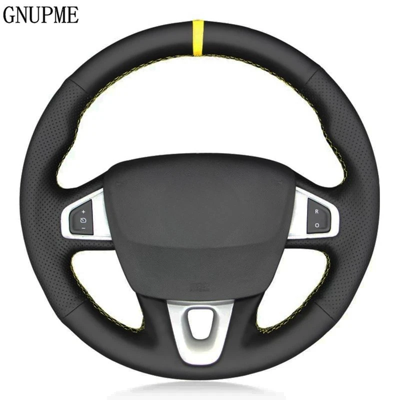 Coprivolante Coprivolante Per Auto In Pelle Artificiale Nera Fai Da Te Per Renault Megane 3 (Coupe Gt) Rs 2010-2016